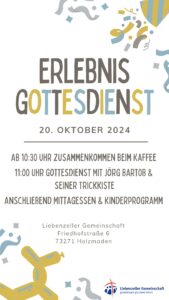 Einladeflyer Erlebnisgottesdienst 2024